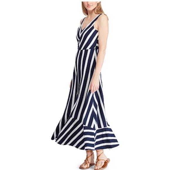 Striped Sleeveless Maxi Dress